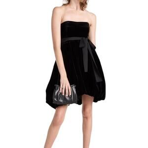 Cara Cara Velvet Strapless Mini Dress New